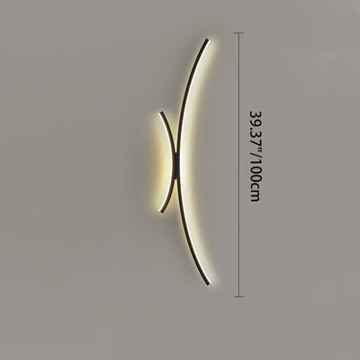 Moderne minimalistische Linie Aluminium Silikon LED Wandleuchte für das Schlafzimmer 