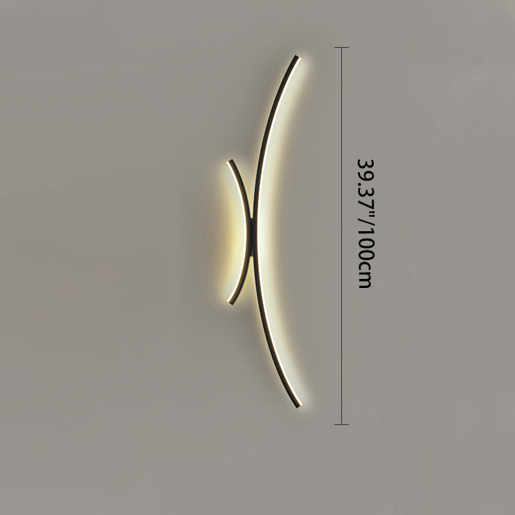 Moderne minimalistische Linie Aluminium Silikon LED Wandleuchte für das Schlafzimmer 