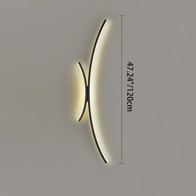 Moderne minimalistische Linie Aluminium Silikon LED Wandleuchte für das Schlafzimmer 
