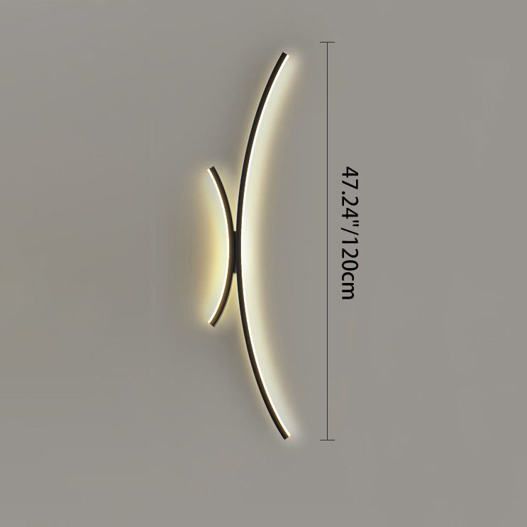 Moderne minimalistische Linie Aluminium Silikon LED Wandleuchte für das Schlafzimmer 