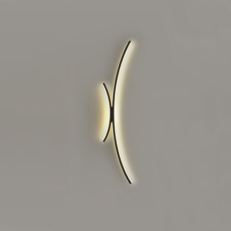 Moderne minimalistische Linie Aluminium Silikon LED Wandleuchte für das Schlafzimmer 