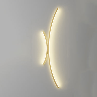 Moderne minimalistische Linie Aluminium Silikon LED Wandleuchte für das Schlafzimmer 