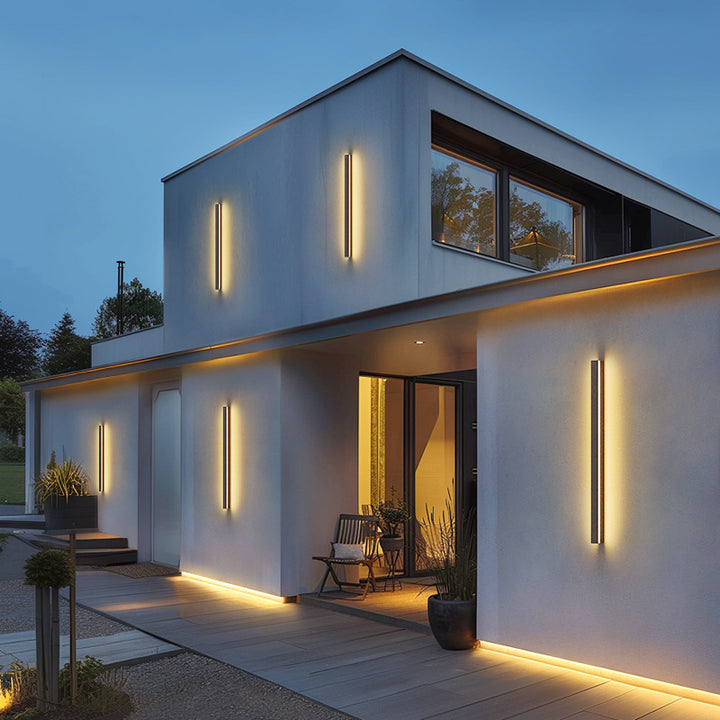 Lámpara Aplique de Pared LED de Aluminio Acrílico Impermeable Moderna Minimalista para Patio Exterior 