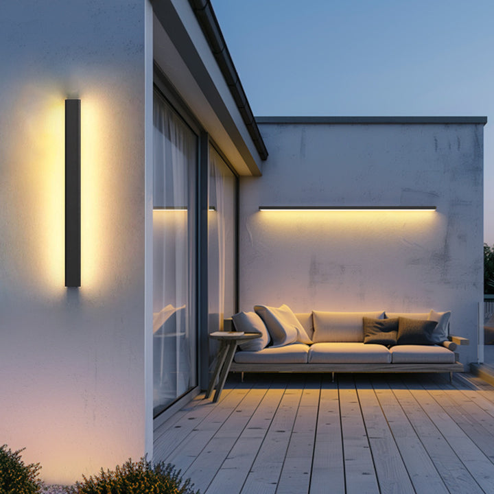 Lámpara Aplique de Pared LED de Aluminio Acrílico Impermeable Moderna Minimalista para Patio Exterior 