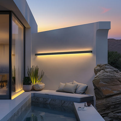 Modern Minimalist Outdoor Waterproof Long Aluminum Acrylic LED Wall Sconce Lamp For Outdoor Patio