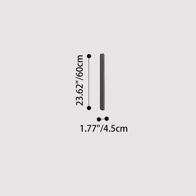 Modern Minimalist Outdoor Waterproof Long Aluminum Acrylic LED Wall Sconce Lamp For Outdoor Patio