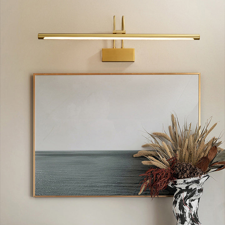 Moderne Luxus Gebogene Stange Zylinder Alle Messing LED Schminklicht Wandleuchte Lampe Für Badezimmer 