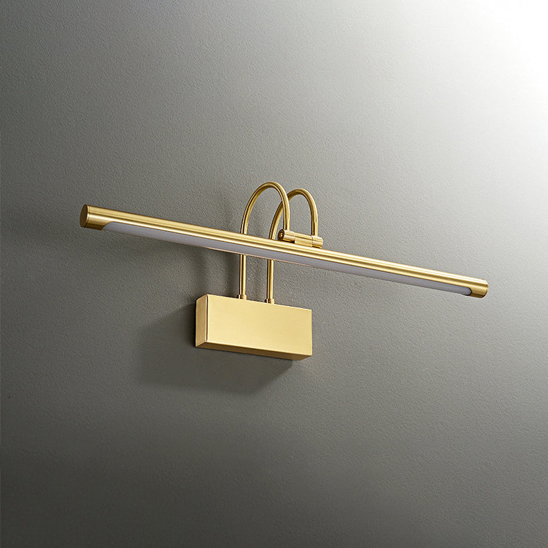 Moderne Luxus Gebogene Stange Zylinder Alle Messing LED Schminklicht Wandleuchte Lampe Für Badezimmer 