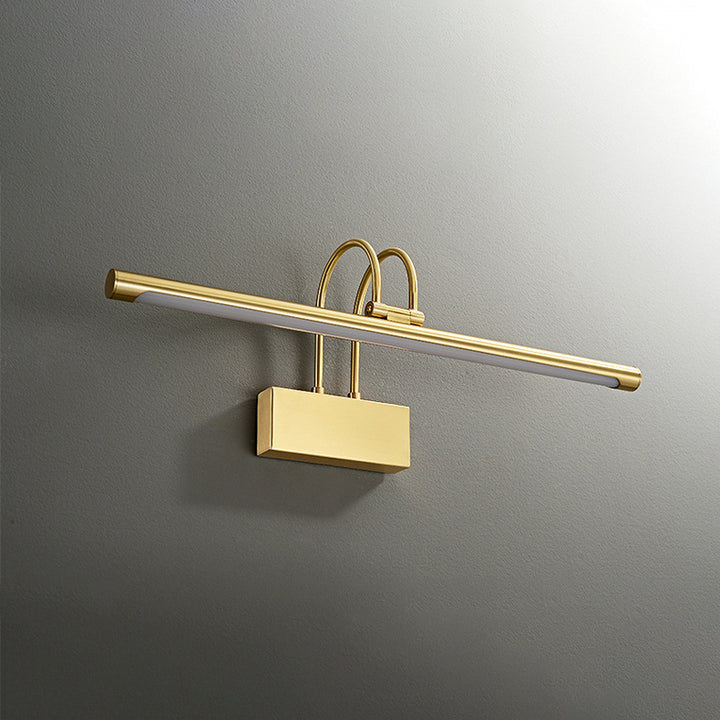 Moderne Luxus Gebogene Stange Zylinder Alle Messing LED Schminklicht Wandleuchte Lampe Für Badezimmer 