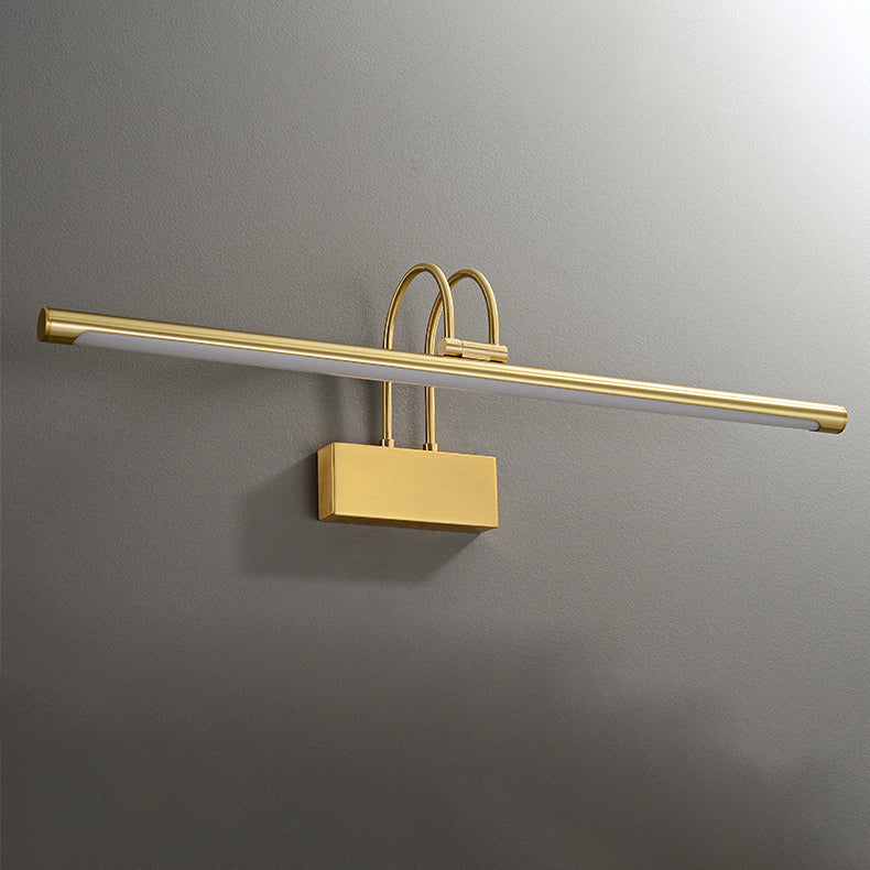 Moderne Luxus Gebogene Stange Zylinder Alle Messing LED Schminklicht Wandleuchte Lampe Für Badezimmer 