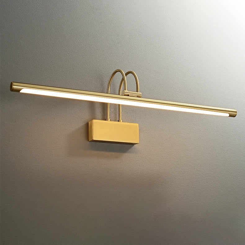 Moderne Luxus Gebogene Stange Zylinder Alle Messing LED Schminklicht Wandleuchte Lampe Für Badezimmer 