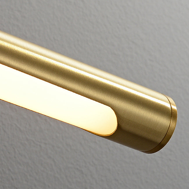Moderne Luxus Gebogene Stange Zylinder Alle Messing LED Schminklicht Wandleuchte Lampe Für Badezimmer 