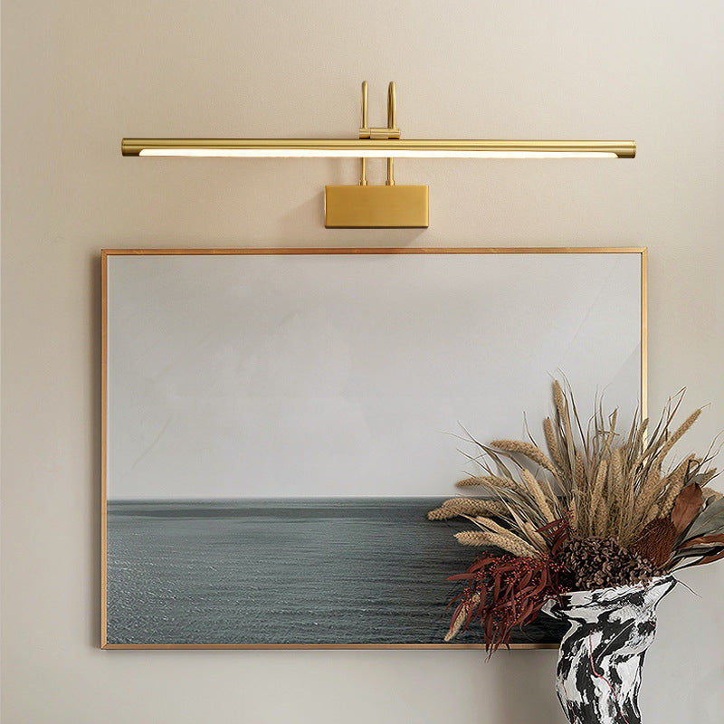 Moderne Luxus Gebogene Stange Zylinder Alle Messing LED Schminklicht Wandleuchte Lampe Für Badezimmer 