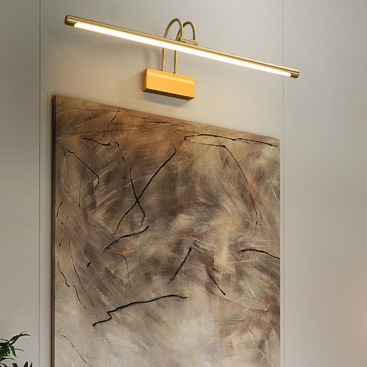 Moderne Luxus Gebogene Stange Zylinder Alle Messing LED Schminklicht Wandleuchte Lampe Für Badezimmer 