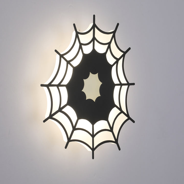 Contemporary Creative Spider Web Iron Acrylic LED Wall Sconce Lamp For Bedroom