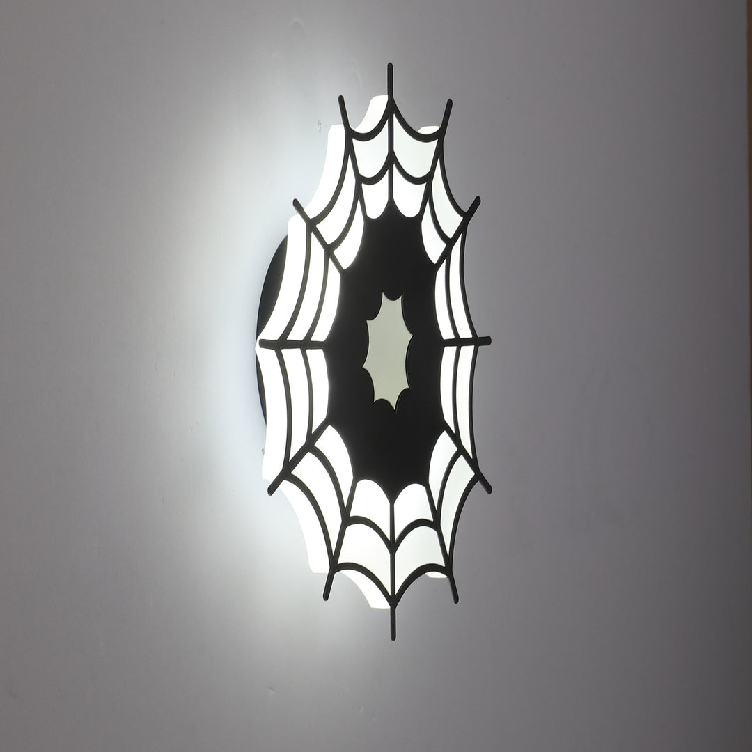 Contemporary Creative Spider Web Iron Acrylic LED Wall Sconce Lamp For Bedroom
