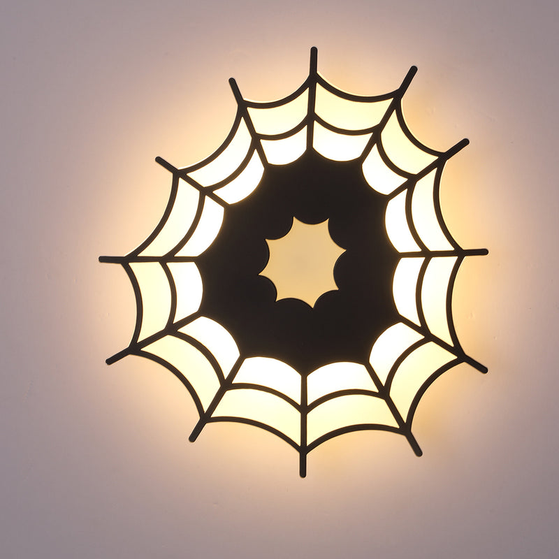 Contemporary Creative Spider Web Iron Acrylic LED Wall Sconce Lamp For Bedroom