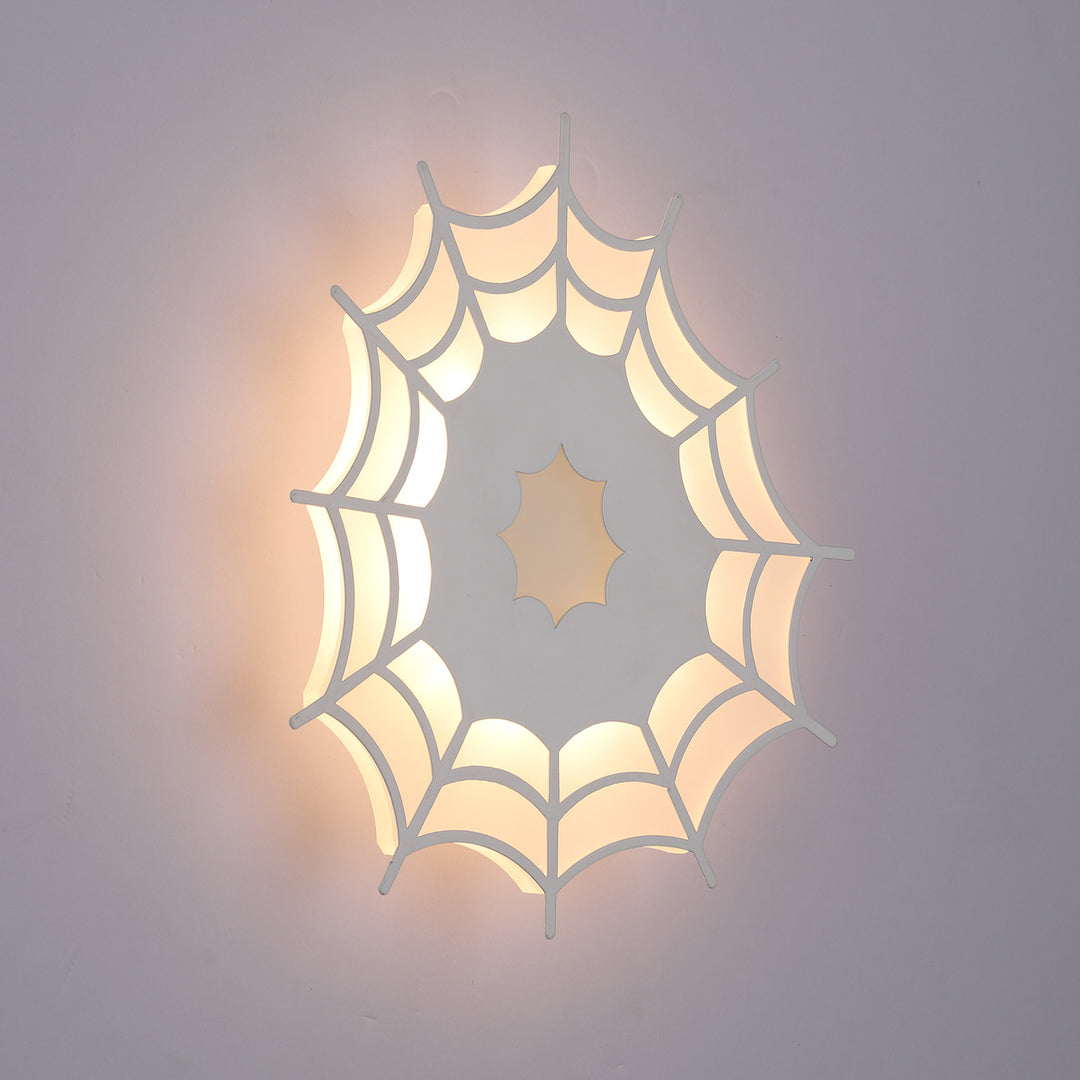 Contemporary Creative Spider Web Iron Acrylic LED Wall Sconce Lamp For Bedroom