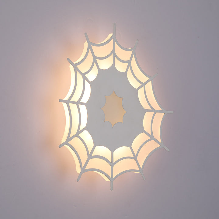 Contemporary Creative Spider Web Iron Acrylic LED Wall Sconce Lamp For Bedroom