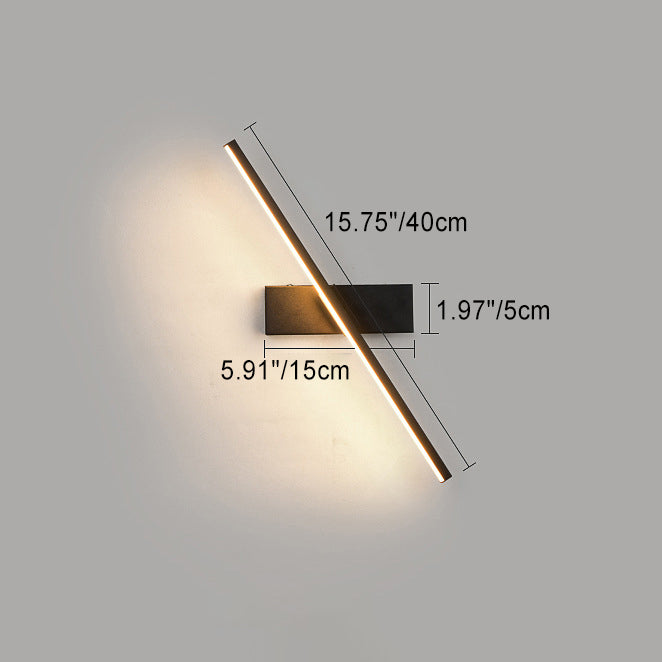 Moderne minimalistische lange Wandlampe aus Eisen und Aluminium mit LED für das Wohnzimmer 