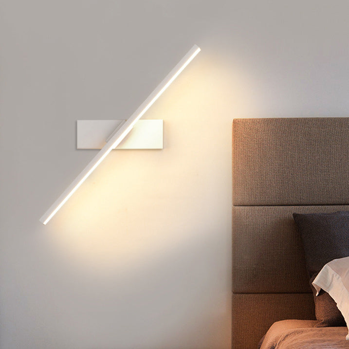 Moderne minimalistische lange Wandlampe aus Eisen und Aluminium mit LED für das Wohnzimmer 