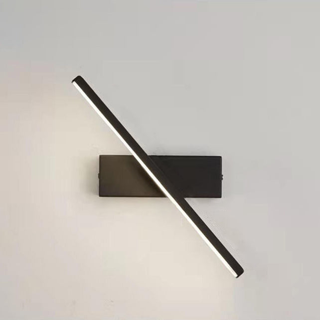 Moderne minimalistische lange Wandlampe aus Eisen und Aluminium mit LED für das Wohnzimmer 