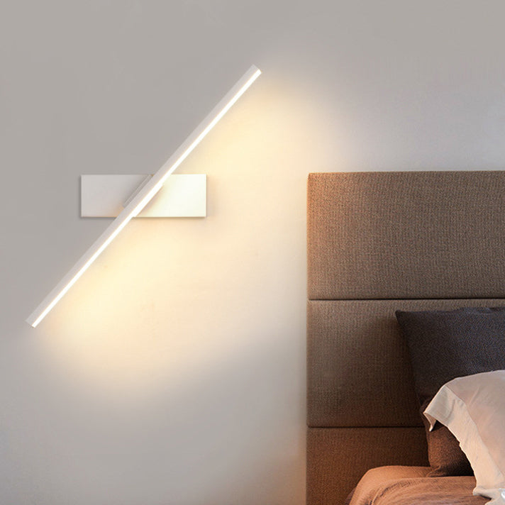 Moderne minimalistische lange Wandlampe aus Eisen und Aluminium mit LED für das Wohnzimmer 