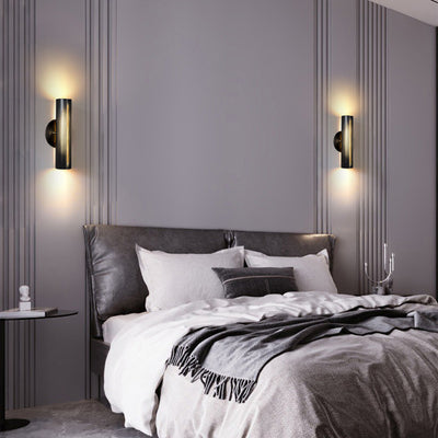 Modern Minimalist Cylinder Iron LED Wall Sconce Lamp For Living Room