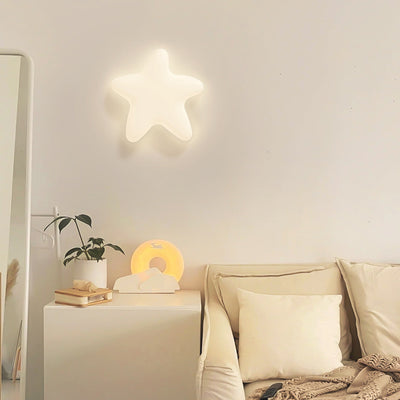 Modern Minimalist Stars Cloud Leaf Hardware PE LED Wall Sconce Lamp For Living Room