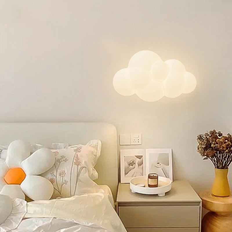 Lámpara de Aplique de Pared LED de Hardware de Hoja de Nube de Estrellas Minimalista Moderna para Sala de Estar 