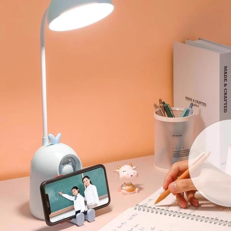 Modern Minimalist Kids Round Ball Moe Pets Shape Plastic LED Table Lamp For Living Room