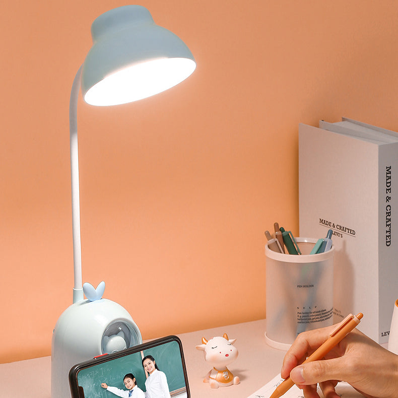 Modern Minimalist Kids Round Ball Moe Pets Shape Plastic LED Table Lamp For Living Room
