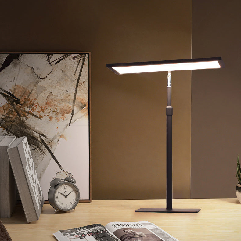 Modern Minimalist Rectangle Iron LED Table Lamp For Bedroom