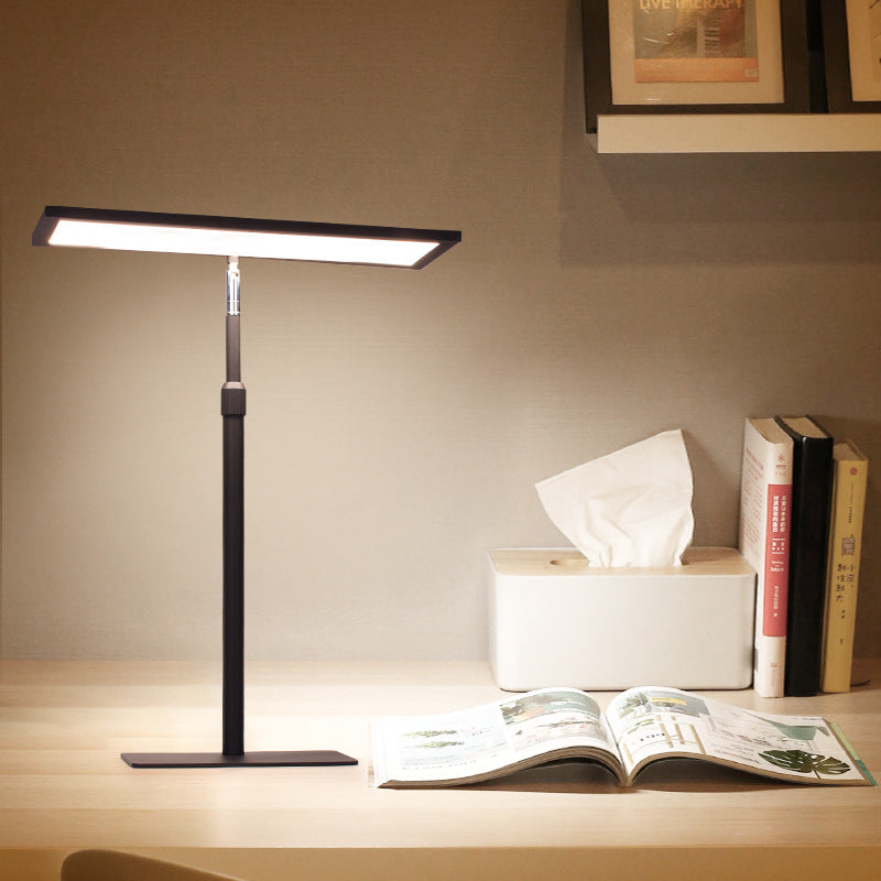 Modern Minimalist Rectangle Iron LED Table Lamp For Bedroom