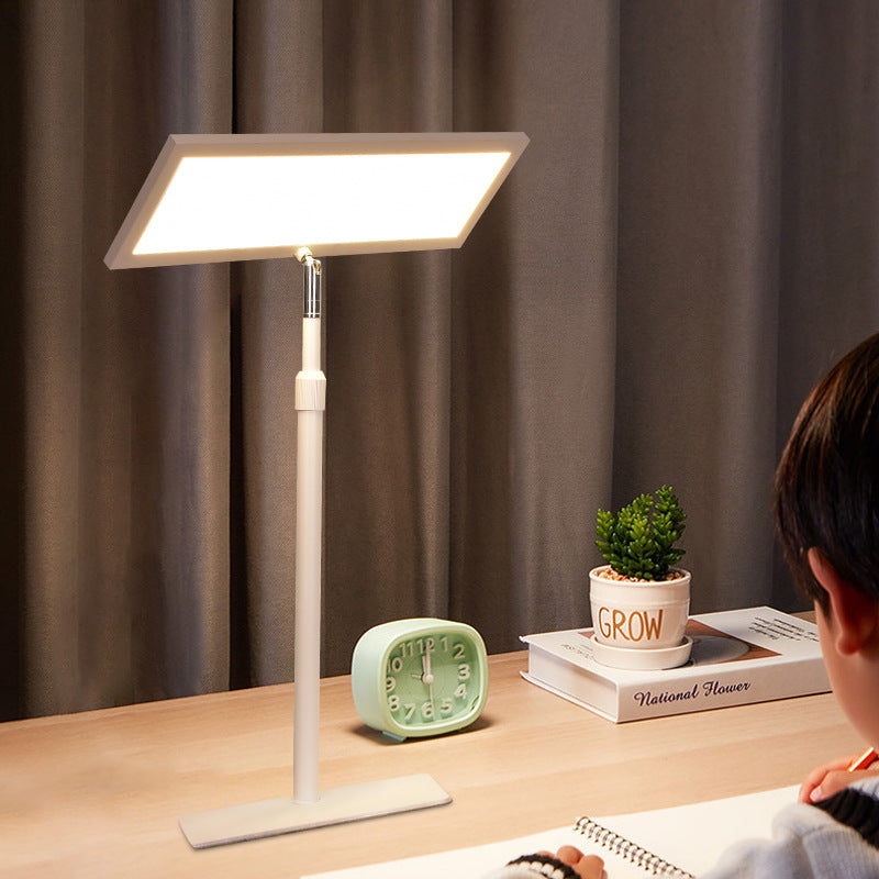 Modern Minimalist Rectangle Iron LED Table Lamp For Bedroom