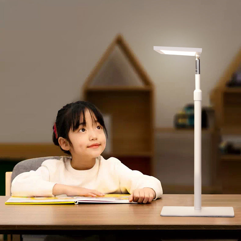Modern Minimalist Rectangle Iron LED Table Lamp For Bedroom