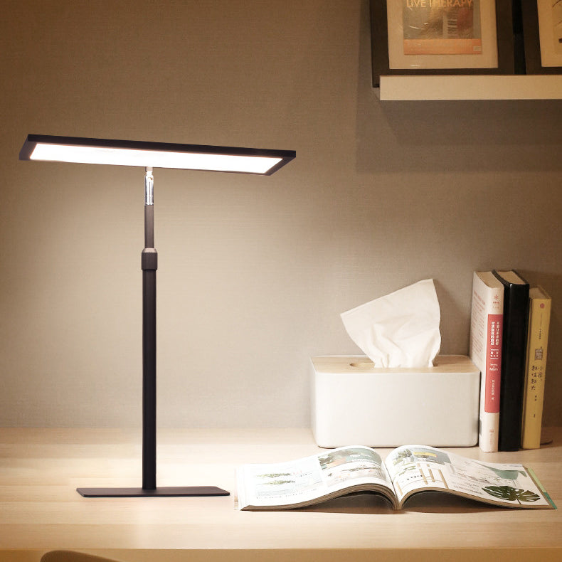 Modern Minimalist Rectangle Iron LED Table Lamp For Bedroom
