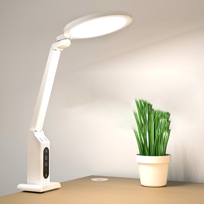 Modern Minimalist Foldable Round Rectangle ABS LED Table Lamp For Bedroom