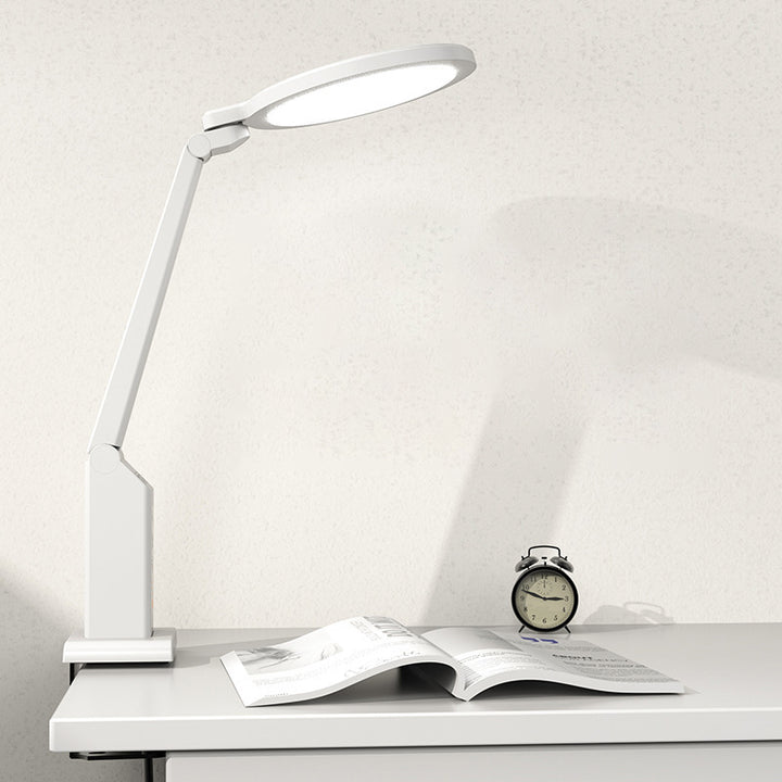 مصباح طاولة LED قابل للطي بتصميم مستطيل مستدير من ABS لغرفة النوم بأسلوب عصري وبسيط 