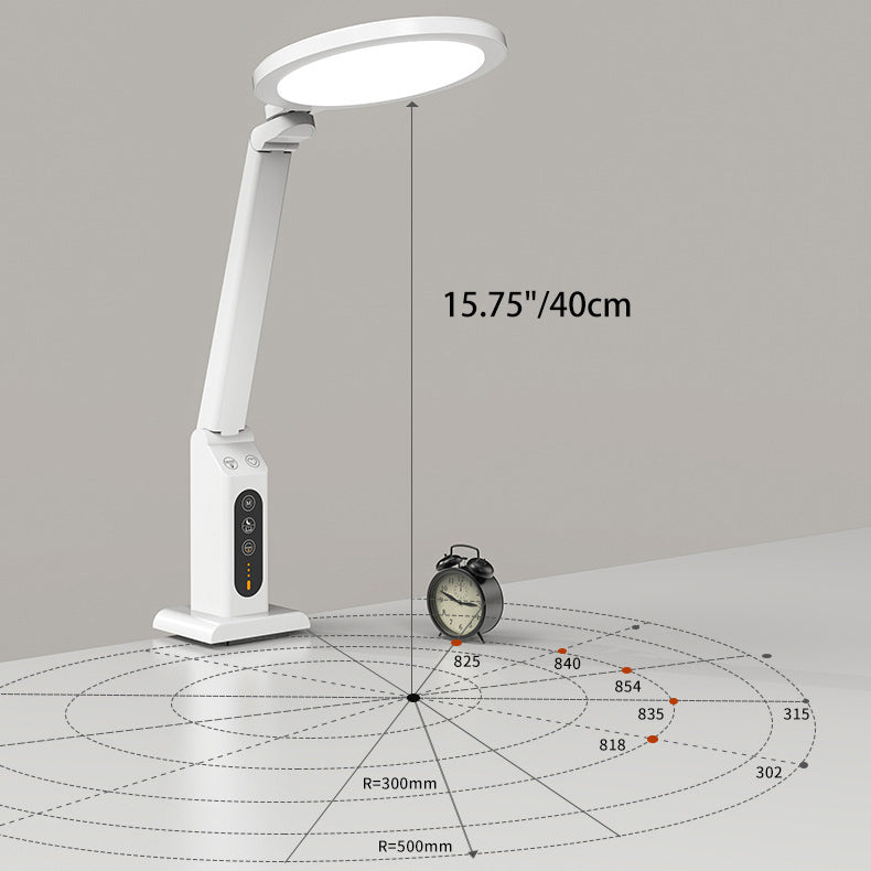 Modern Minimalist Foldable Round Rectangle ABS LED Table Lamp For Bedroom