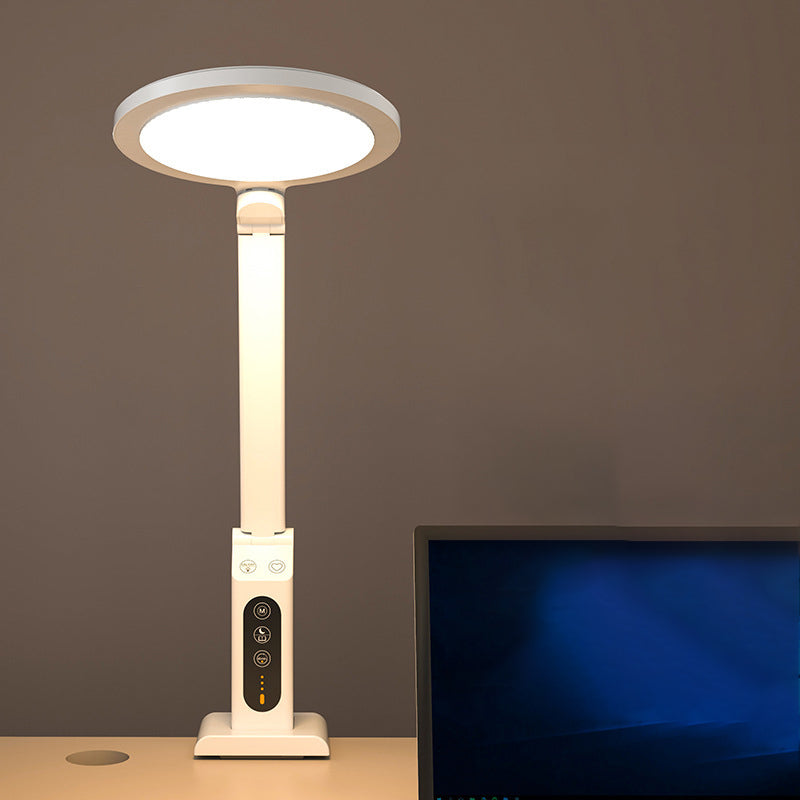 Modern Minimalist Foldable Round Rectangle ABS LED Table Lamp For Bedroom