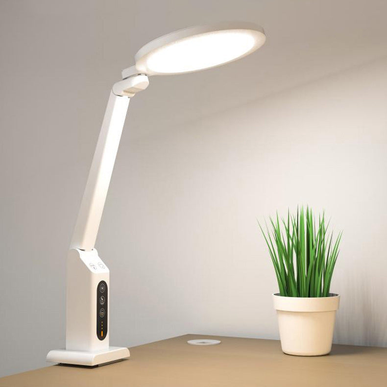 مصباح طاولة LED قابل للطي بتصميم مستطيل مستدير من ABS لغرفة النوم بأسلوب عصري وبسيط 