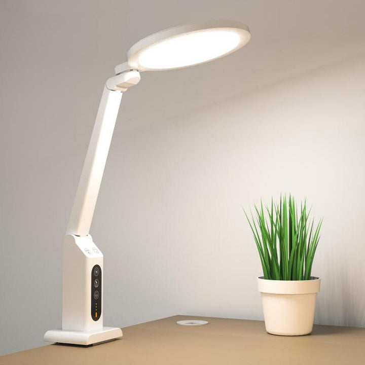 مصباح طاولة LED قابل للطي بتصميم مستطيل مستدير من ABS لغرفة النوم بأسلوب عصري وبسيط 