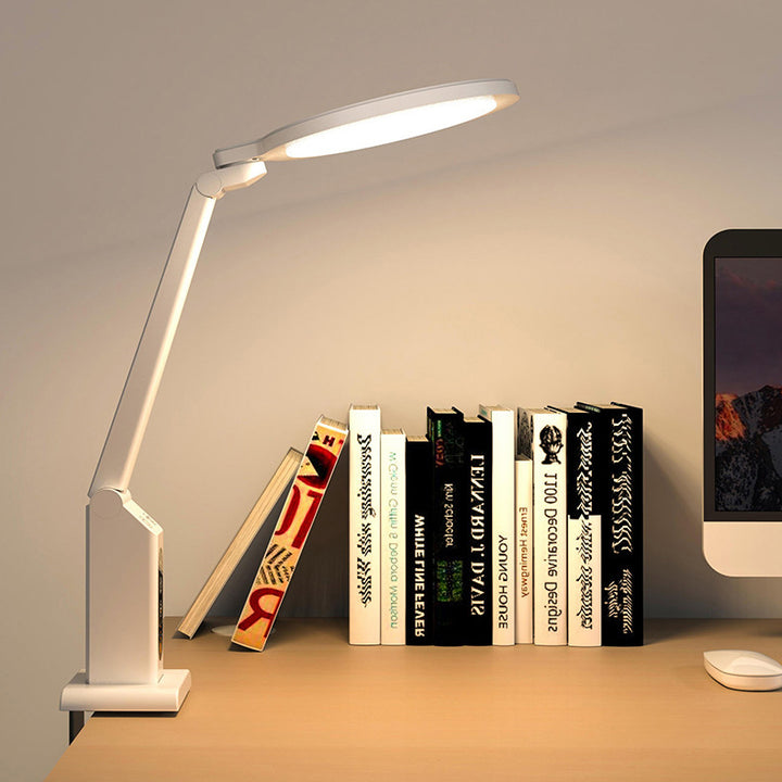 مصباح طاولة LED قابل للطي بتصميم مستطيل مستدير من ABS لغرفة النوم بأسلوب عصري وبسيط 