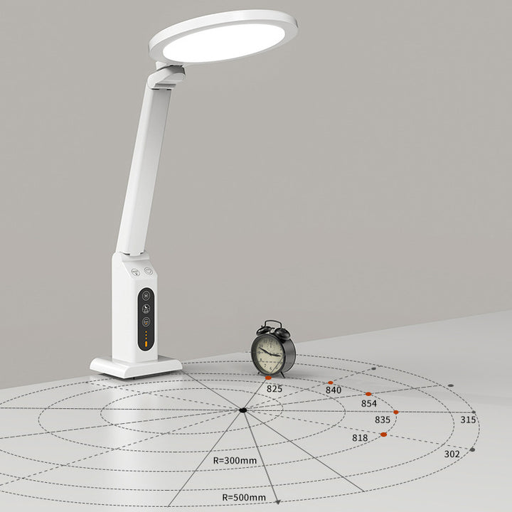 مصباح طاولة LED قابل للطي بتصميم مستطيل مستدير من ABS لغرفة النوم بأسلوب عصري وبسيط 