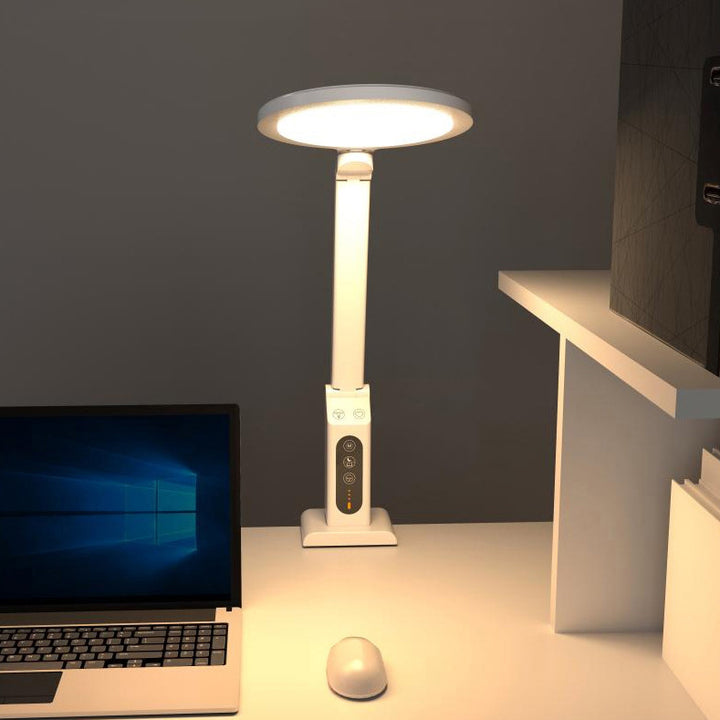 مصباح طاولة LED قابل للطي بتصميم مستطيل مستدير من ABS لغرفة النوم بأسلوب عصري وبسيط 