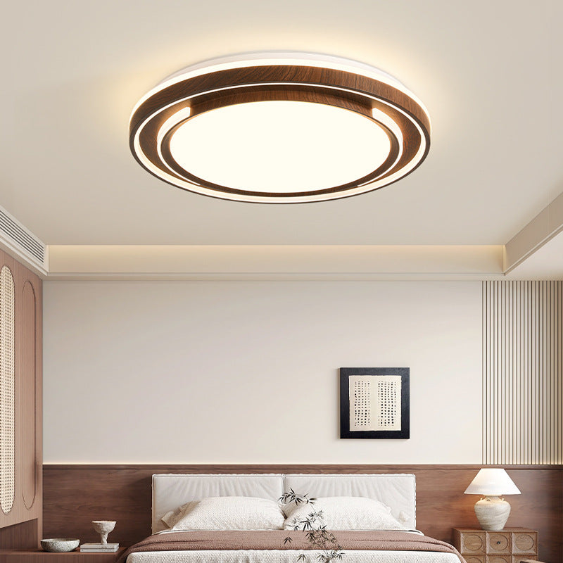 Moderne minimalistische runde Eisen-Acryl-Schirm LED-Deckenleuchte für das Schlafzimmer 