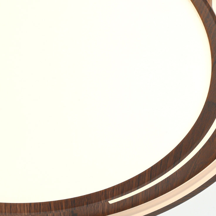 Modern Minimalist Line Round Iron Acrylic Shade LED Flush Mount Ceiling Light For Bedroom