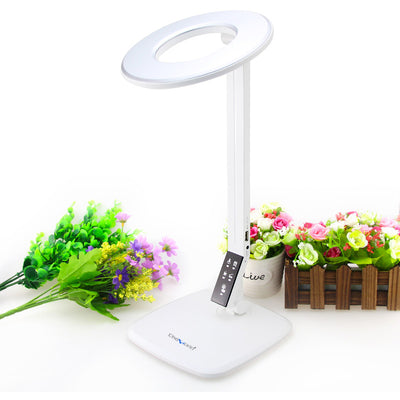 Modern Minimalist Round Rectangle Base ABS LED Study Table Lamp For Bedroom