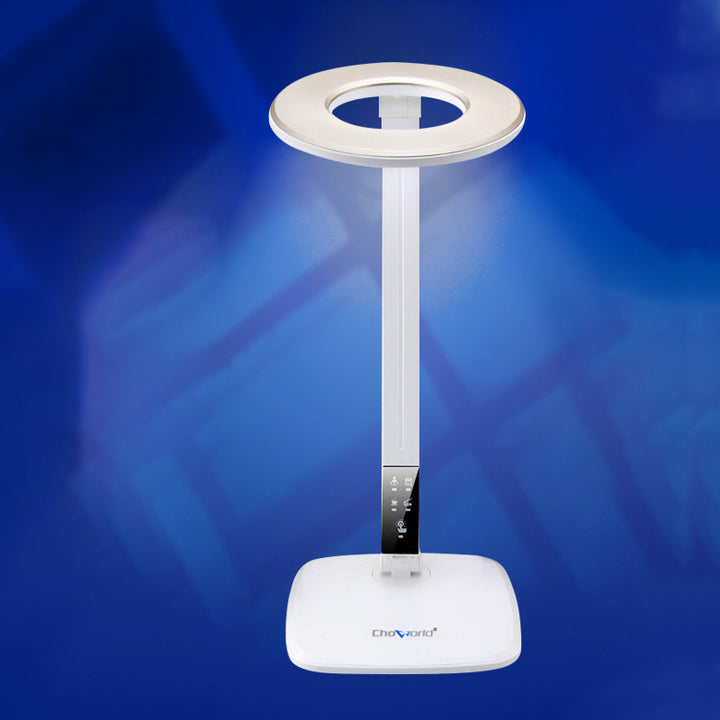 Modern Minimalist Round Rectangle Base ABS LED Study Table Lamp For Bedroom